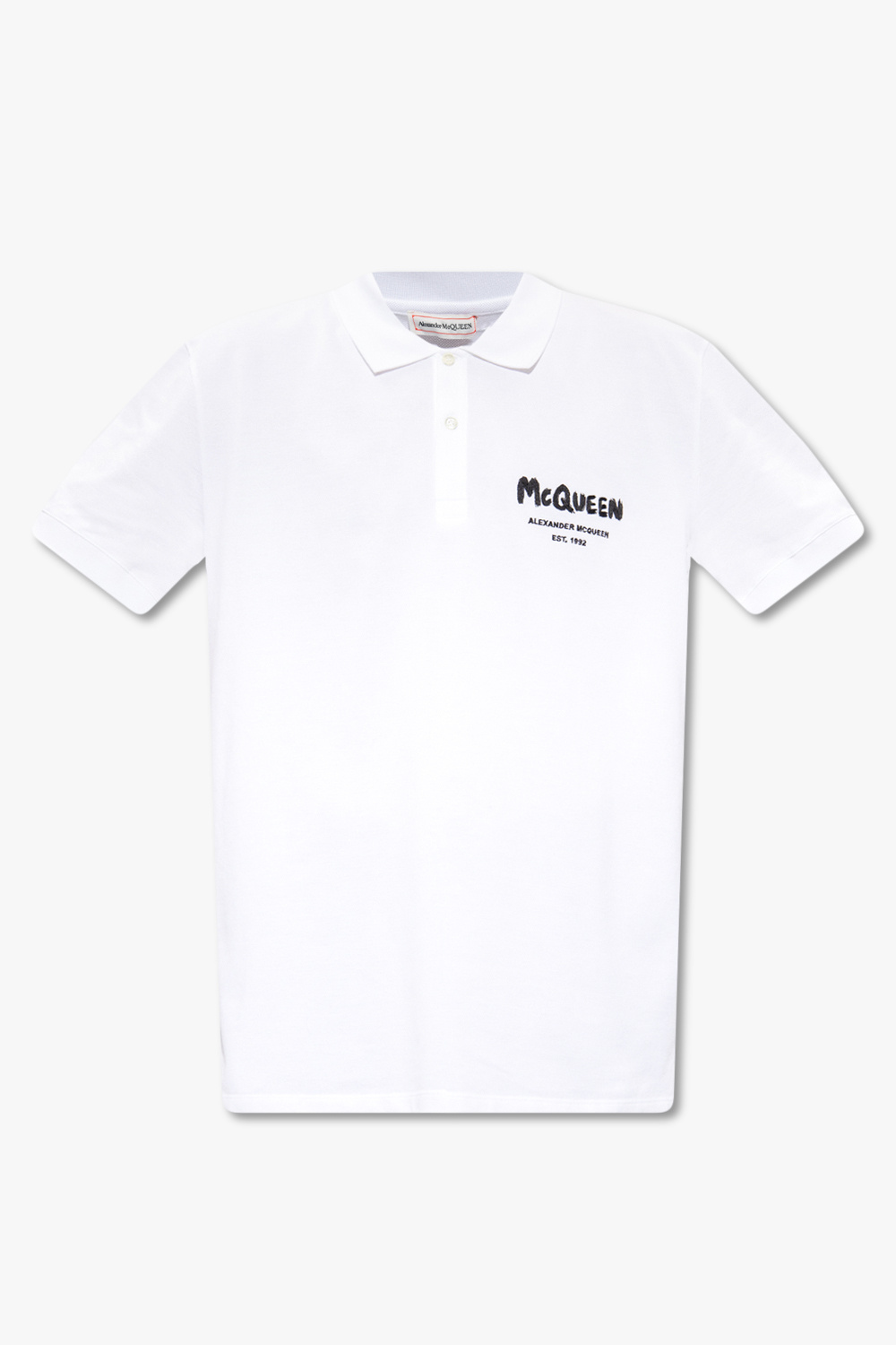 Tシャツ・カットソー alexander mcqueen Logo embroidery polo shirt Alexander McQueen embroidered-logo Polo Shirt | Black | FARFETCH